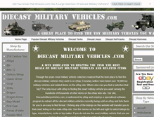 Tablet Screenshot of diecastmilitaryvehicles.com